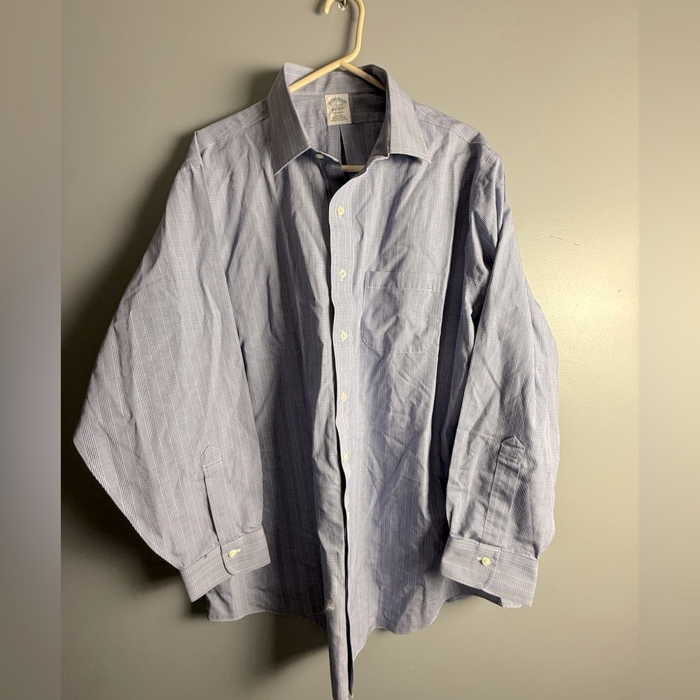 Brooks Bros. Regent Non-Iron 100% Supima Cotton L/S Button Down Shirt 17.5 x 34